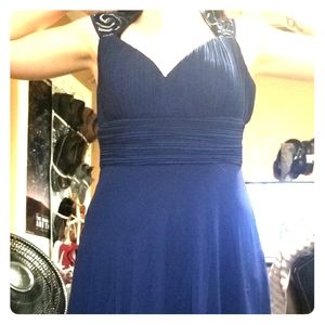 Navy Blue Long Formal/Prom Dress